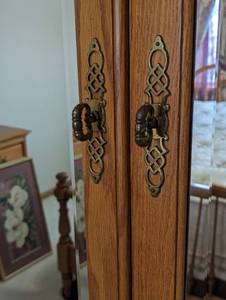 Oak Mirrored Armoire