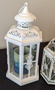 Three Decorative White Lanterns