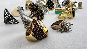 lot 24 image: Large Collection of Costume Jewely Rings