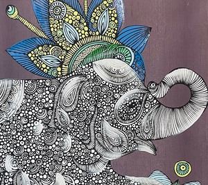 lot 55 image: Pier 1 Elephant Canvas Print by Valentina