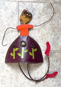 lot 101 image: Trio of Whimsical Metal Wall Mount Fancy Ladies