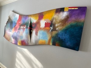 lot 4 image: Original Colorful Abstract Work of Art by Timmins Entitled Suggestions of Seasons