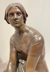 lot 131 image: Joan of Arc Bronze Sculpture by Henri Chapu