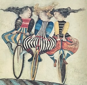 lot 169 image: Holiday on Wheels Framed Print by Graciela Rodo Boulanger
