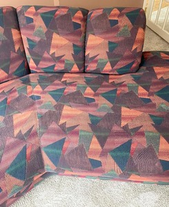lot 1 image: Curved Vintage Contemporary Sectional