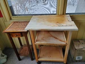 lot 81 image: Garden Cart And Plant Stand