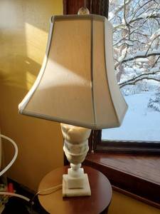 lot 23 image: Table Lamp With Stone Base
