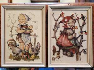 lot 94 image: Two Hummel Prints On Canvas