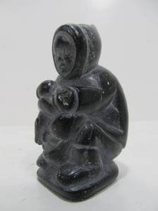 lot 16 image: Signed Vintage InuitAlaskan Stone Carving by Samson Kingalik
