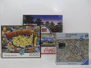 lot 33 image: 3 Brand New Sealed Puzzles