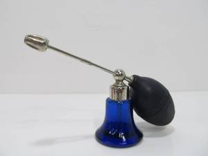 lot 39 image: Orig 1920s-30s Devilbiss Cobalt Bluer Glass Perfume Atomizer Bottle
