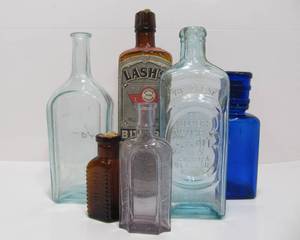 lot 67 image: Fantastic Lot of Antique Advertising Glass Bottles