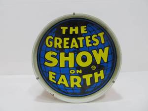 lot 85 image: Vintage Greatest Show on Earth Tin Toy Drum