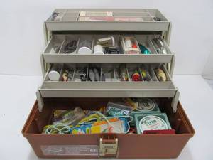 lot 204 image: 2 Fishing Tackle Boxes Full of Lures & Supplies