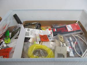 lot 62 image: Large Box FULL of Good Hunting Fishing Outdoor Items
