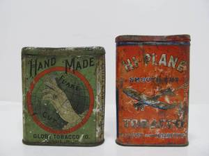 lot 95 image: 2 Antique Advertising Pocket Tobacco Tins