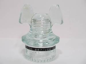 lot 150 image: Hemingray-60 CD 257 Ice Blue Glass RDP Insulator