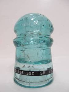 lot 157 image: Brookfield CD 126-350 Light Aquamarine Glass Insulator