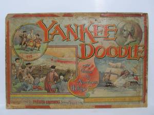 lot 219 image: Large Antique 1890s YANKEE DOODLE Board Game by Parker Brothers