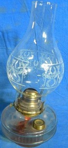 Vintage Clear Glass Kerosene Oil Lamp