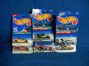 Lot of 6 Brand New Various Years Hot Wheels Cars