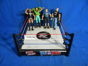 WWE Tough Talkers Total Tag Team Interactive Wrestling Ring (4 Figures Included)