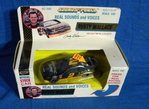 Brand New NASCAR Rusty Wallace Die Cast Stock Car with Sound