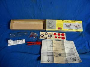 Sterling Peanut Scale Corsair  Zero Balsa Free Flight Kit No. P-4