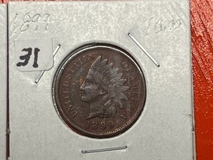 (1) 1888 & (1) 1889 Indian Head Cen...