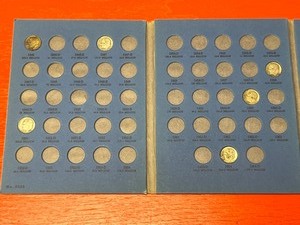 Coin Folder With (6) Silver Dimes &...