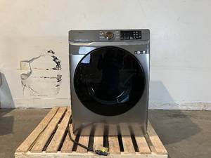 Samsung 7.5 cu. ft. Smart Stackable Vented Electric Dryer with Steam Sanitize in Platinum