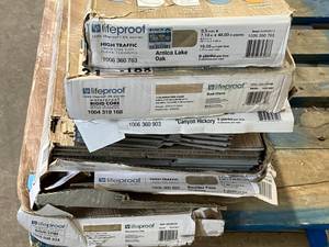 Lot of Assorted Lifeproof Vinyl Plank Flooring