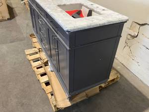 Home Decorators Collection Sonoma 72 in. W x 22 in. D x 34 in H Bath Vanity in Dark Charcoal with White Carrara marble Top