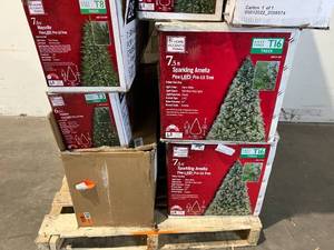 Lot of Eleven Assorted Christmas Trees