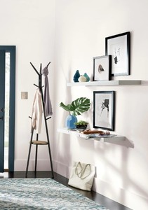 Lot of Two inPlace 47.3 in. W x 10.2 in. D x 2 in. H White MDF Floating Wall Shelf
