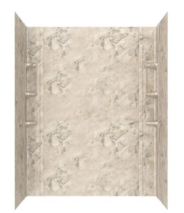 American Standard Ovation 32 in. x 60 in. x 72 in. 5-Piece Glue-Up Alcove Shower Wall Set in Celestial Marble