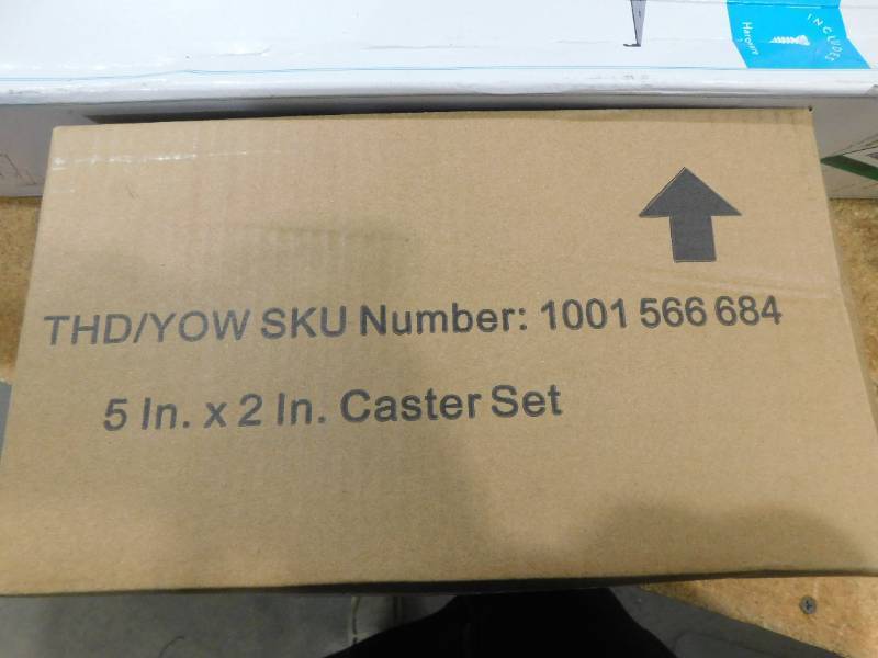 lot 136 image: Husky 5 in. Caster Kit for Ready-to-Assemble Steel Garage Base Cabinets