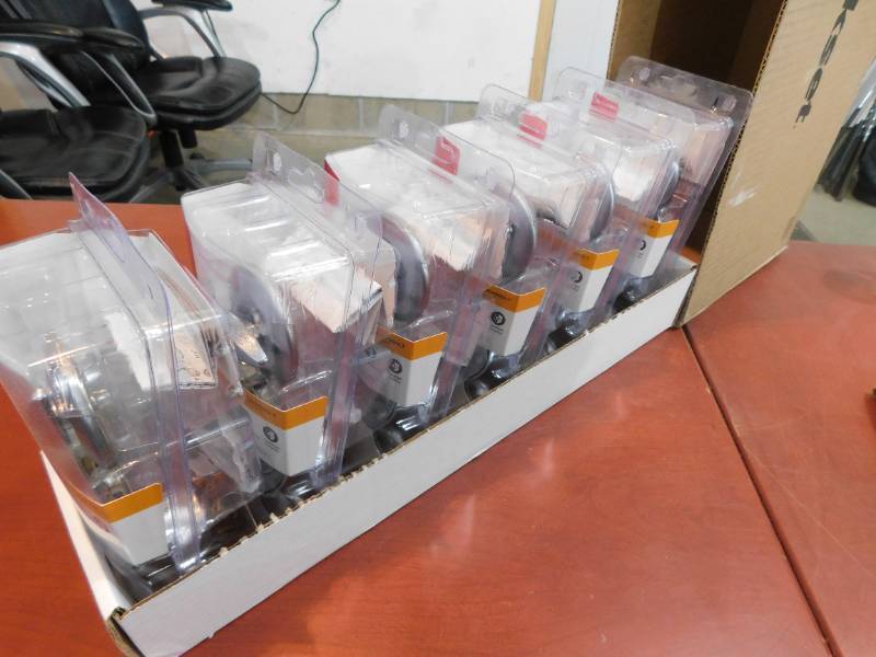 lot 138 image: (6) Case of Kwikset 660 Series Satin Chrome Single Cylinder Deadbolt