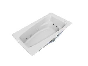 lot 3 image: American Standard Mainstream 60-in W x 32.75-in L White Acrylic Rectangular Reversible Drain Drop-In Whirlpool Tub