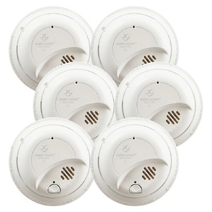lot 13 image: First Alert Brk 6-Pack Hardwired Ionization Sensor Smoke Detector
