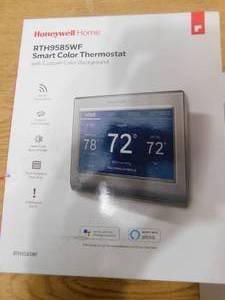 lot 22 image: Honeywell Home Wi-Fi Smart Color 7-Day Programmable Smart Thermostat with Color-Changing Touchscreen Display