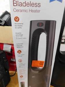 lot 38 image: Lasko Bladeless 1500-Watt 28 in. Electric Oscillating Tower Ceramic Space Heater with Remote Control