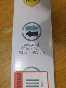 lot 44 image: Zenna Home NeverRust 72 in. Aluminum Adjustable Tension Decorative Shower Rod with Square Finials in Black