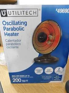 lot 70 image: Utilitech 1000-Watt Radiant Parabolic Dish Indoor Electric Space Heater with Thermostat
