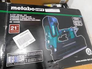 lot 76 image: Metabo HPT 3.5-in 21-Degree Cordless Framing Nailer (Battery & Charger Included)
