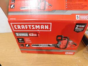 lot 81 image: CRAFTSMAN S1800 18-in 42-cc 2-cycle Gas Chainsaw