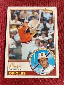 lot 1 image: 1983 Topps Cal Ripken Card - 2nd Year