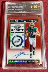 lot 8 image: Mint Slabbed J.J. Arcega-Whiteside Autographed Rookie Card #d199