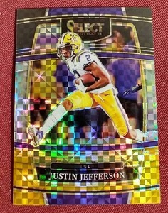 lot 35 image: 2022 Panini Select Draft Picks Prizm Justin Jefferson #d100