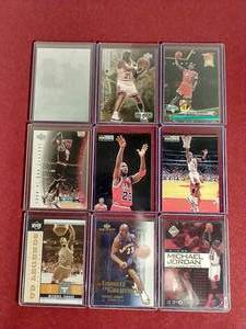 lot 41 image: (9) Michael Jordan Cards